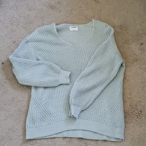 Blue knit sweater